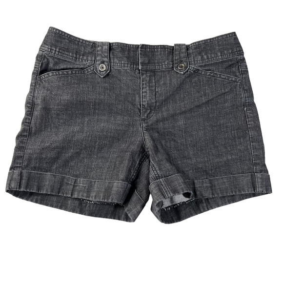 White House Black Market Pants - White House Black Market Black Acid Stone Wash Shorts